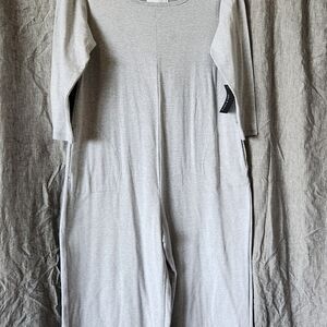 NWT!! Alex & Harry Gray Long Sleeve Bree Jumpsuit w Pockets, Made In USA
